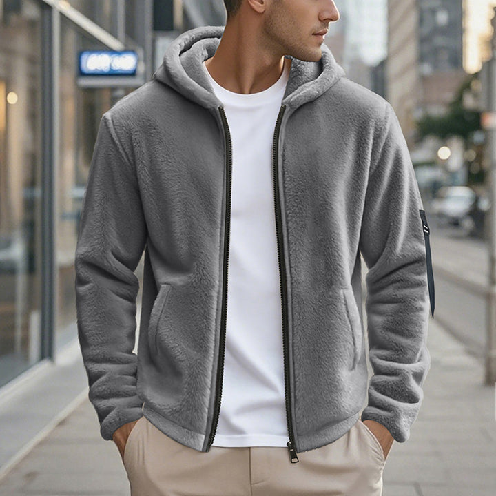 Herren Fleecejacke mit hohem Kragen und Wärmeisolierung Echoarchiv