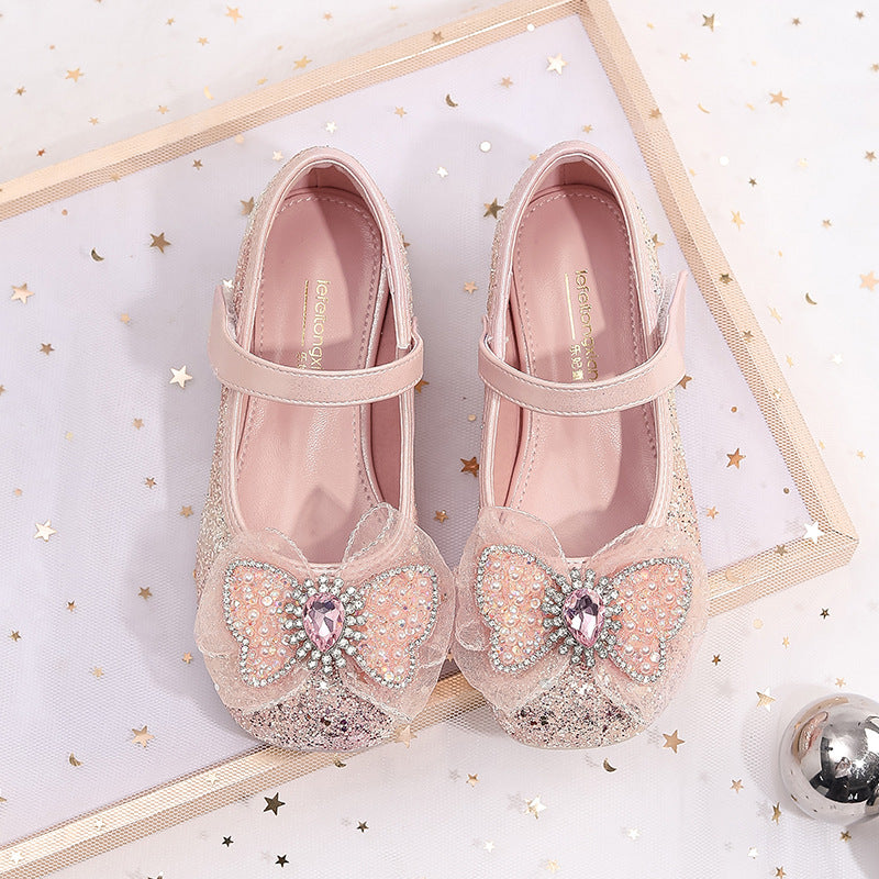Mädchen Elegante Ballerinas mit Schleifenapplikation und Strass Echo Archiv