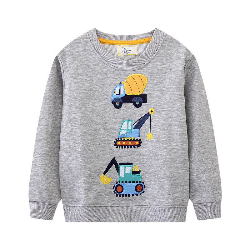 Jungen Sweatshirt mit aufregendem Baustellenmotiven Echo Archiv