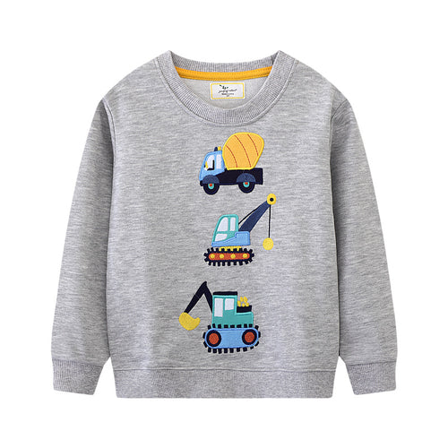Jungen Sweatshirt mit aufregendem Baustellenmotiven Echo Archiv