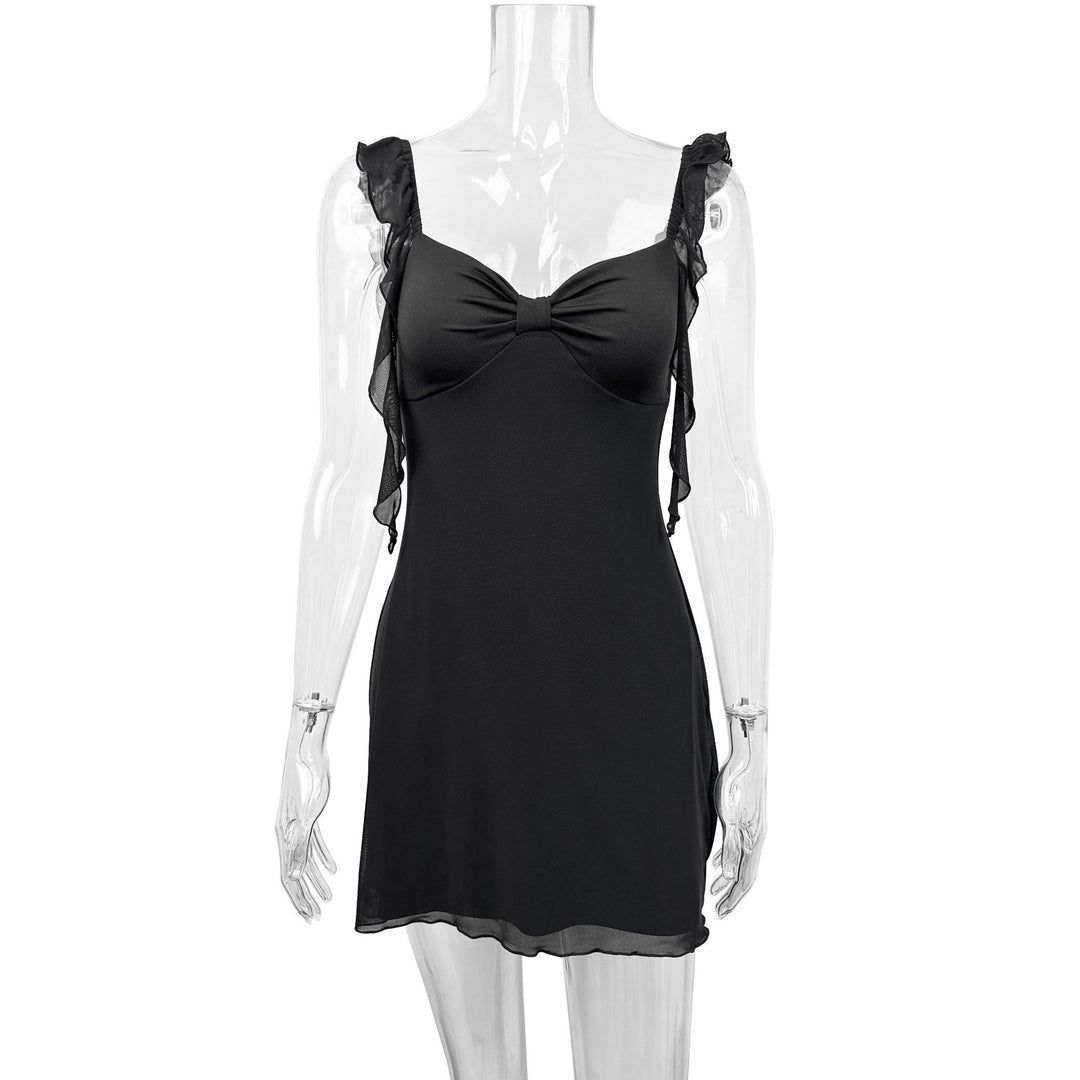 Damen Elegantes trägerloses Minikleid mit raffiniertem Schleifendetail Echo Archiv