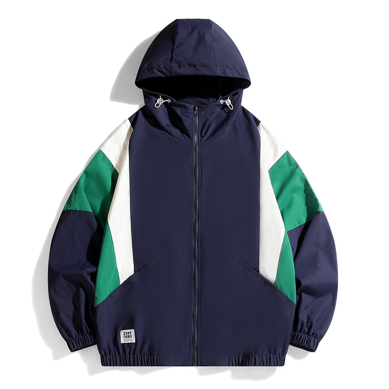 Herren Sportliche Windjacke mit Farbblockdesign Echo Archiv