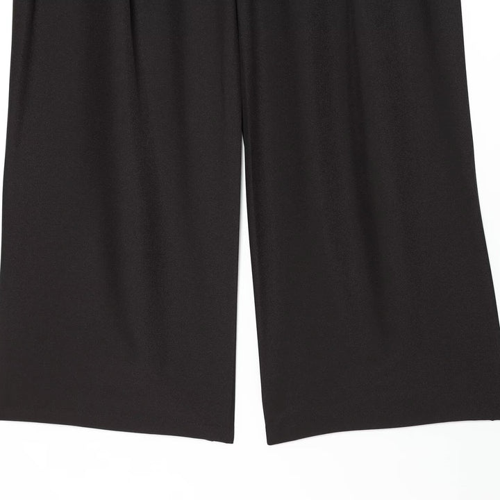 Damen Weite Palazzo‑Hose mit hoher Taille und drapiertem Frontpanel Echo Archiv