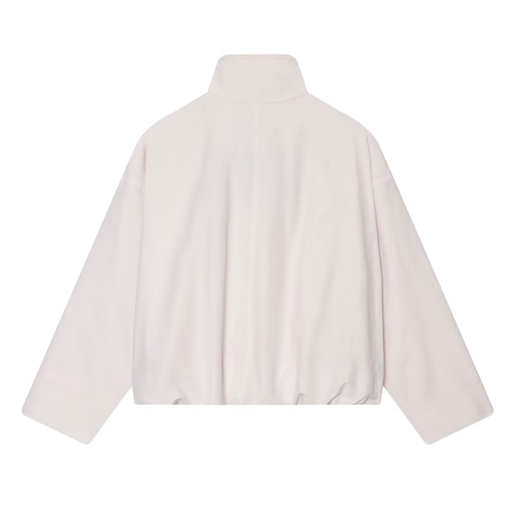 Damen Cropped Boxy-Jacke mit Funnelkragen, Zwei-Wege-Reißverschluss und aufgesetzten Eingrifftaschen Echoarchiv