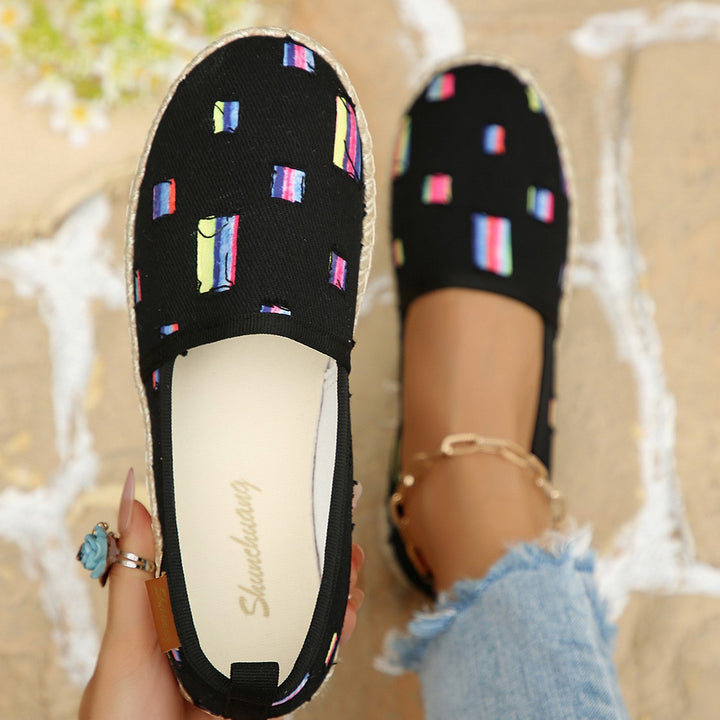 Damen  atmungsaktive Strick-Espadrilles mit geflochtener Jute-Sohle und flexiblem Memory-Fußbett Echo Archiv