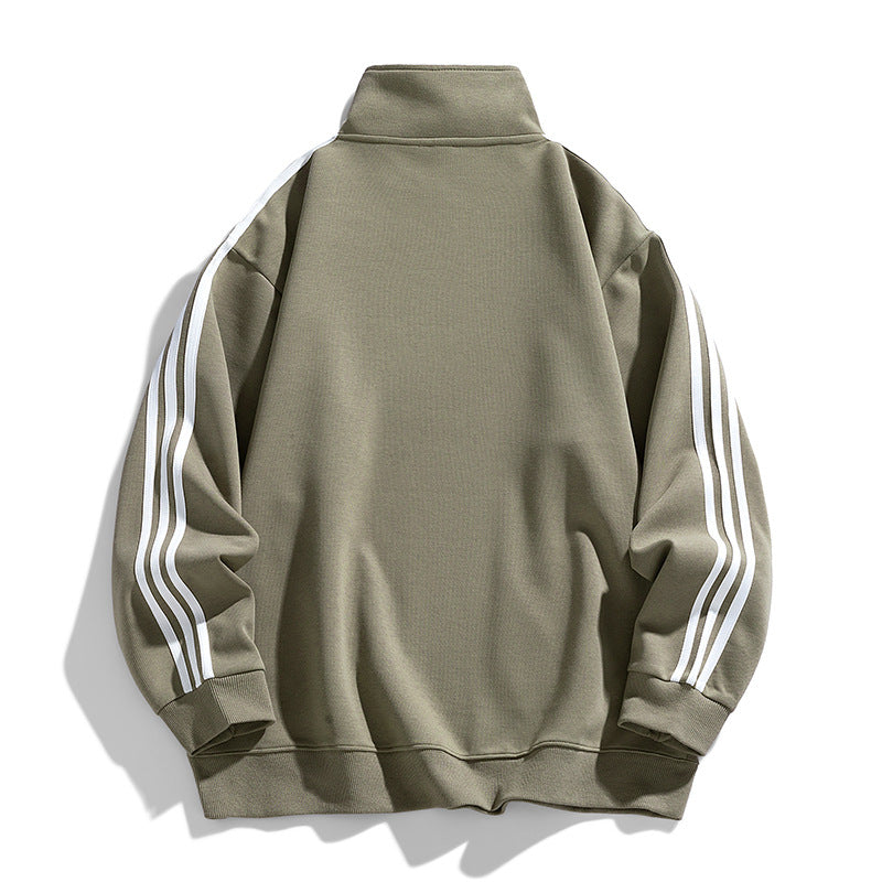Herren sportlicher Zip-Pullover mit innovativen Seitentaschen Echoarchiv