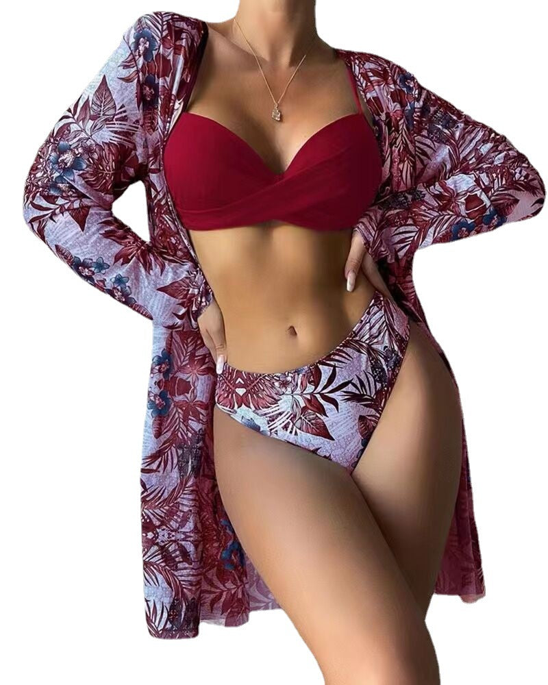 Damen Bikini-Set mit floralem Cover-Up Echo Archiv