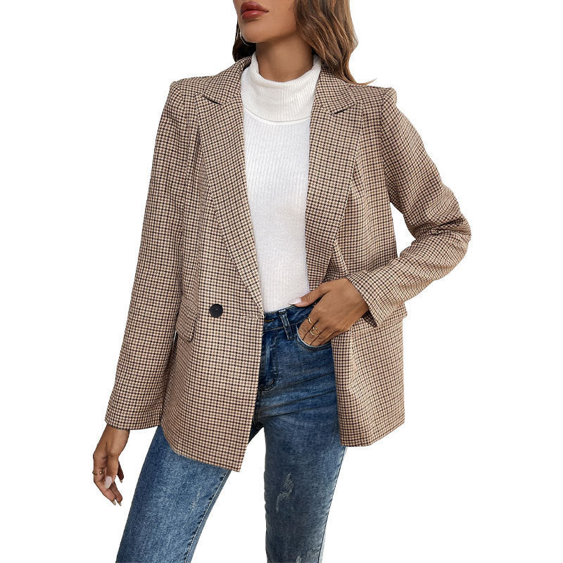 Damen Karierter Blazer im eleganten Schnitt Echo Archiv