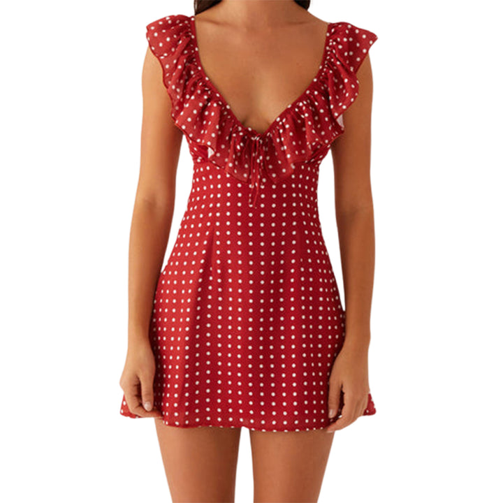 Damen Sommerkleid mit Rüschendetails und Blumenmuster Echo Archiv