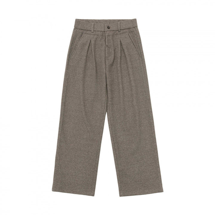 Damen Weite Bundfaltenhose mit hohem Bund und geradem Bein Echo Archiv