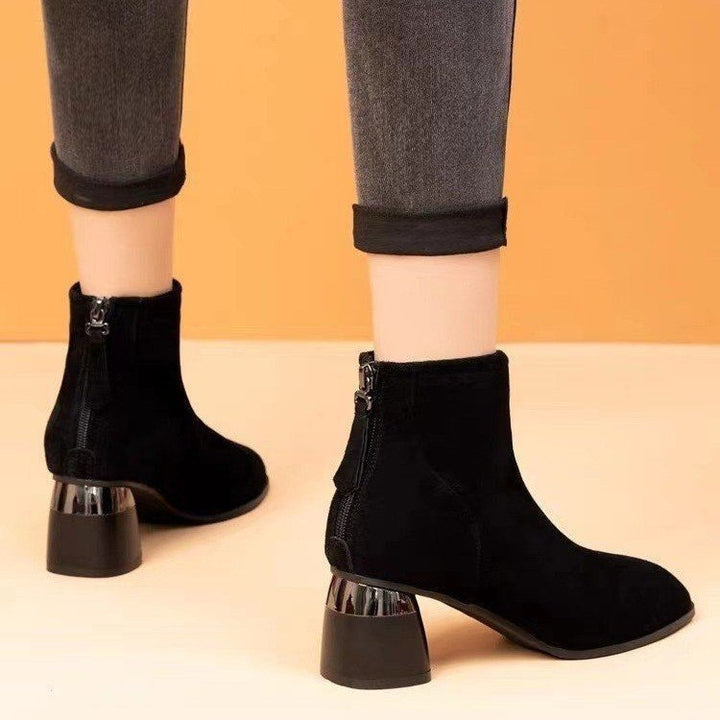Damen Elegante Veloursleder Stiefeletten Echo Archiv