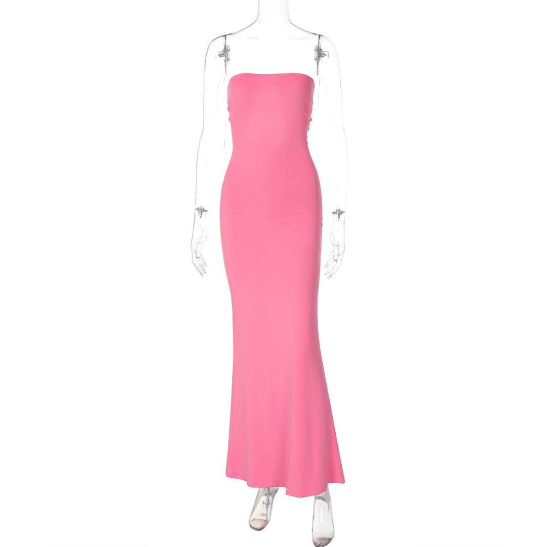 Damen Figurbetontes Maxikleid ohne Träger Echo Archiv