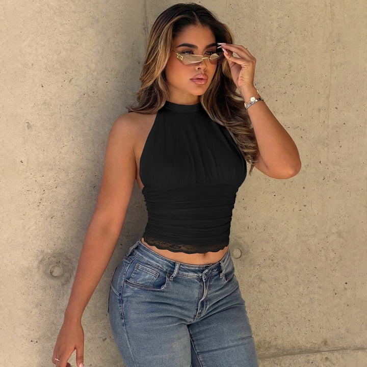 Damen modisches Croptop Echo Archiv