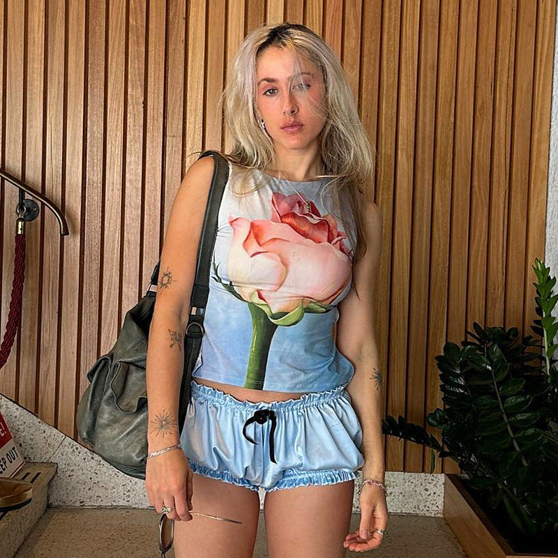 Damen ärmelloses Top mit floralem Design Echo Archiv
