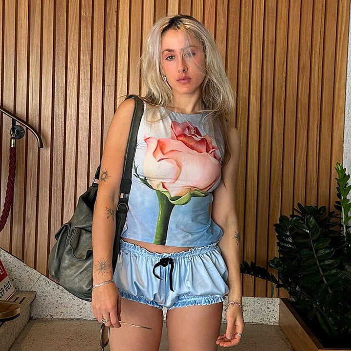 Damen ärmelloses Top mit floralem Design Echo Archiv
