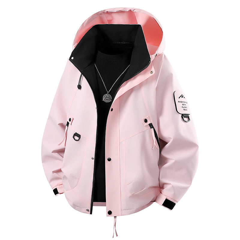 Herren Nano wind- und wasserdichte Softshell-Outdoojacke mit verstaubarem Kapuze, Utility-Taschen und verstellbaren Manschetten – Taviero
