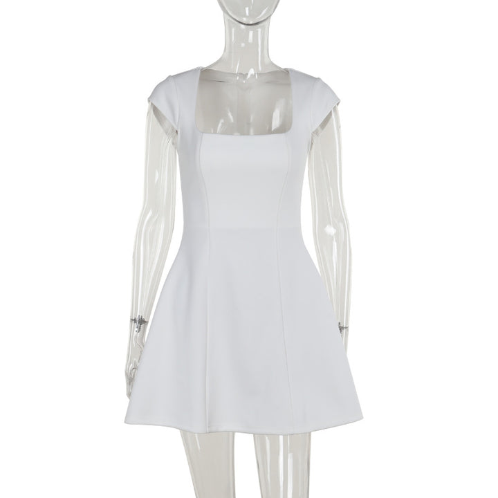 Damen Minikleid mit quadratischem Ausschnitt und ausgestelltem Rock Echo Archiv