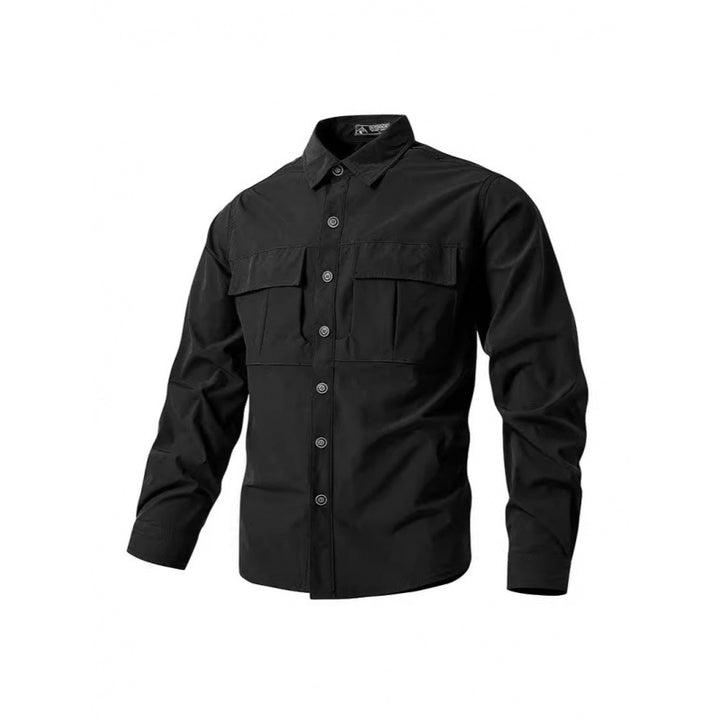 Herren Leichte Hemdenjacke im Utility‑Stil mit aufgesetzten Brustklappen und Knopfleiste Echo Archiv