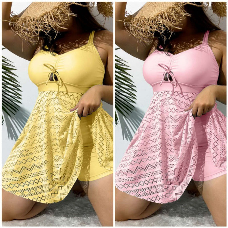 Damen Badekleid mit elegantem Netzdesign und schmeichelndem V-Ausschnitt Echo Archiv