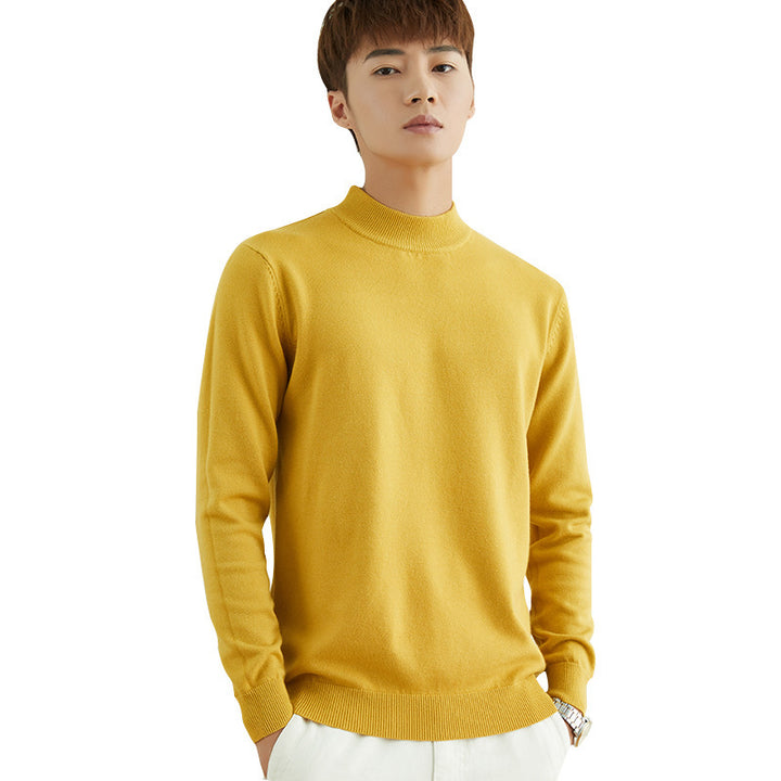 Herren Halbhoher Rollkragenpullover aus Feinstrick mit schmaler Passform Echoarchiv