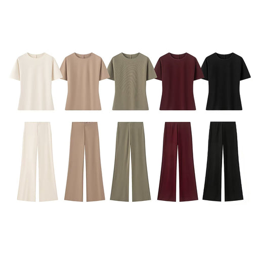 Damen Weite Satinhose mit hoher Taille und fließender Wide‑Leg‑Silhouette Echo Archiv