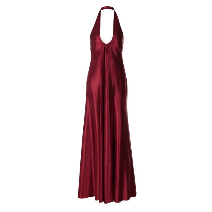Damen Maxi Kleid mit eleganter Halterneck-Detaillierung und fließendem Schnitt Echo Archiv