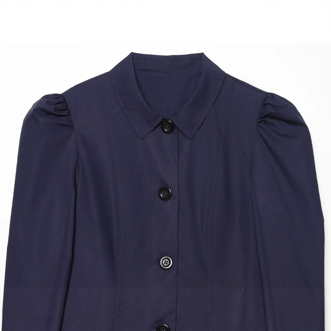 Damen Kurzblazer im Blouson‑Stil mit gerafften Schulterpartien und Knopfleiste Echo Archiv