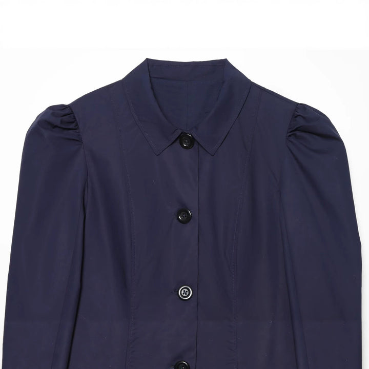 Damen Kurzblazer im Blouson‑Stil mit gerafften Schulterpartien und Knopfleiste Echo Archiv