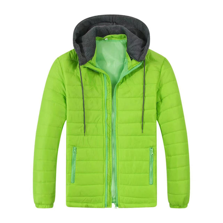 Herren gesteppte Windjacke mit Kapuze Echoarchiv