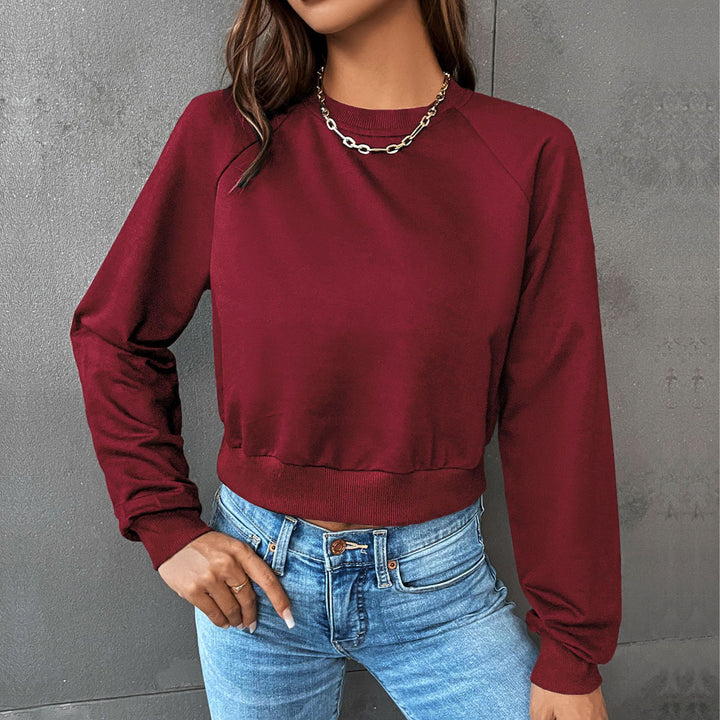 Damen Sportlicher Cropped Pullover Echo Archiv