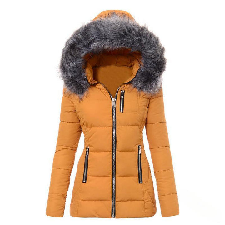 Damen Winterjacke mit abnehmbarem Kunstpelzkragen Echoarchiv