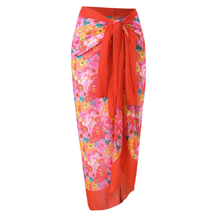 Damen Maxirock mit floralem Design und praktischer Schleifenbindung Echo Archiv