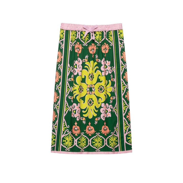 Damen Geblümte Chiffonbluse mit Schleifenkragen und Ballonärmeln Echo Archiv