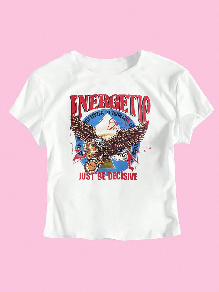 Damen T-Shirt mit funkelndem Discokugel-Motiv und zeitgemäßem Schleifendetail Echo Archiv