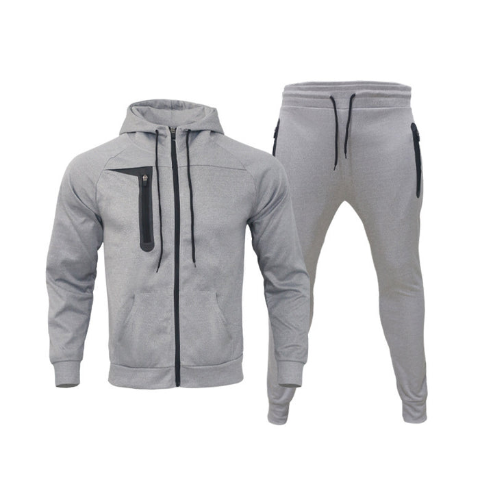 Herren sportlicher Hoodie-Anzug mit innovativem Design und praktischen Reißverschlusstaschen Echoarchiv