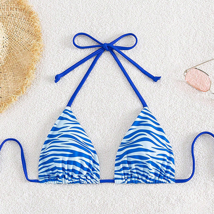 Damen Triangel-Bikini mit verspieltem Wellenmuster Echo Archiv