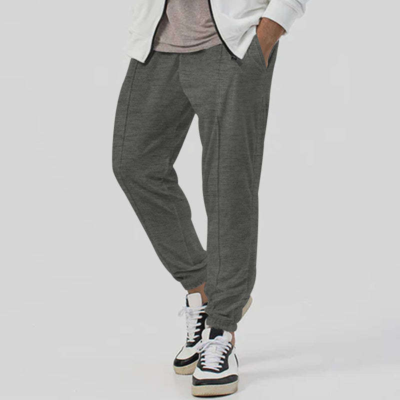 Herren Tapered-Jogginghose im Leinenlook mit Bügelfalte und Bündchen Echoarchiv