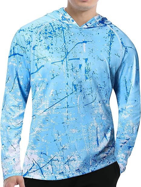 Herren Sportlicher Kapuzenpullover mit abstraktem Druck – Cavarno