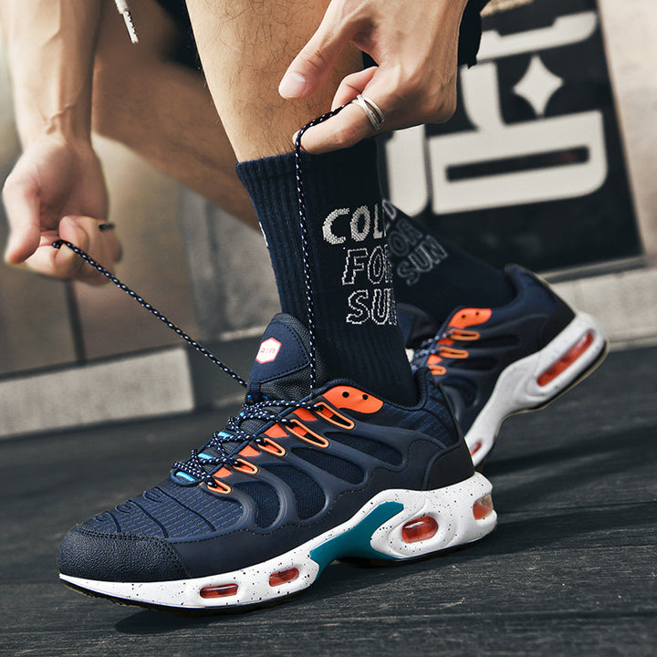 Herren futuristische Dämpfungs-Sneaker mit sichtbarer Luftkammer und strukturiertem Mesh-Overlay Echo Archiv