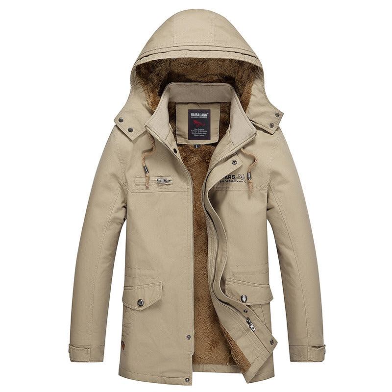 Herren Parka mit wärmender Teddyfleece-Fütterung, Kapuze und multifunktionalen Taschen Echo Archiv