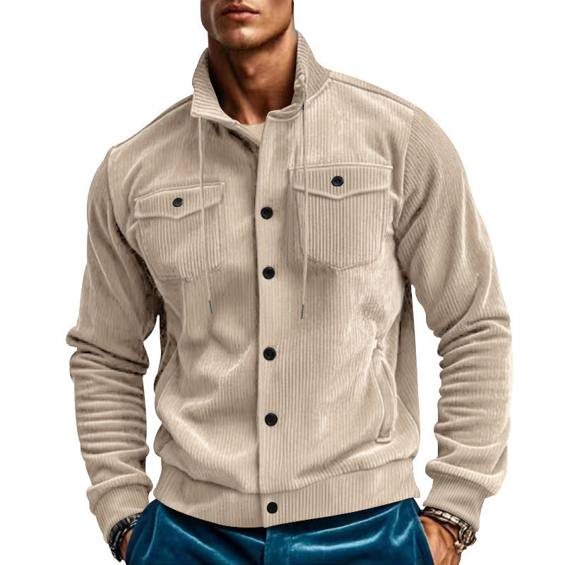 Herren modische Cordjacke mit praktischen Taschen und hochwertiger Verarbeitung Echoarchiv