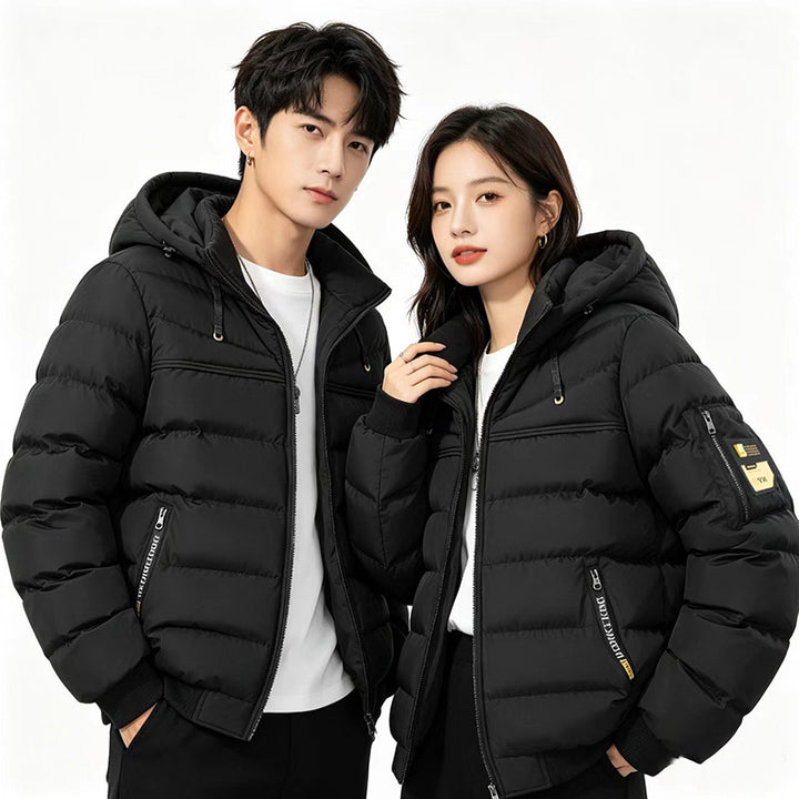 Herren Steppjacke mit Kapuze, winddichter Thermoisolierung und Utility-Taschen Echo Archiv