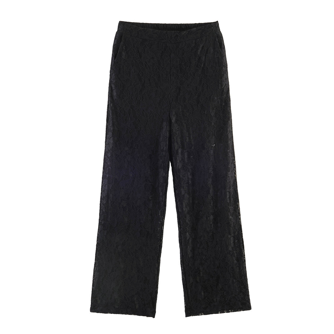 Damen Hochelastische Spitzenhose mit weitem Bein und hoher Taille Echo Archiv