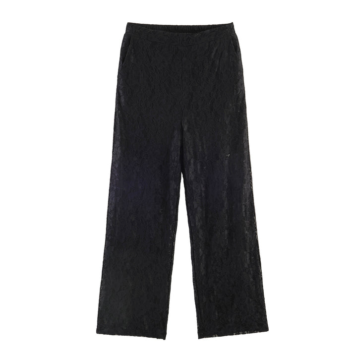 Damen Hochelastische Spitzenhose mit weitem Bein und hoher Taille Echo Archiv