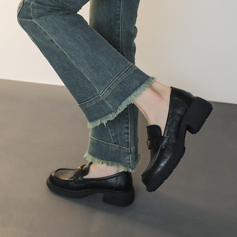 Damen Chunky‑Loafer aus Glattleder mit Emblem‑Applikation und profilierter Blocksohle Echo Archiv