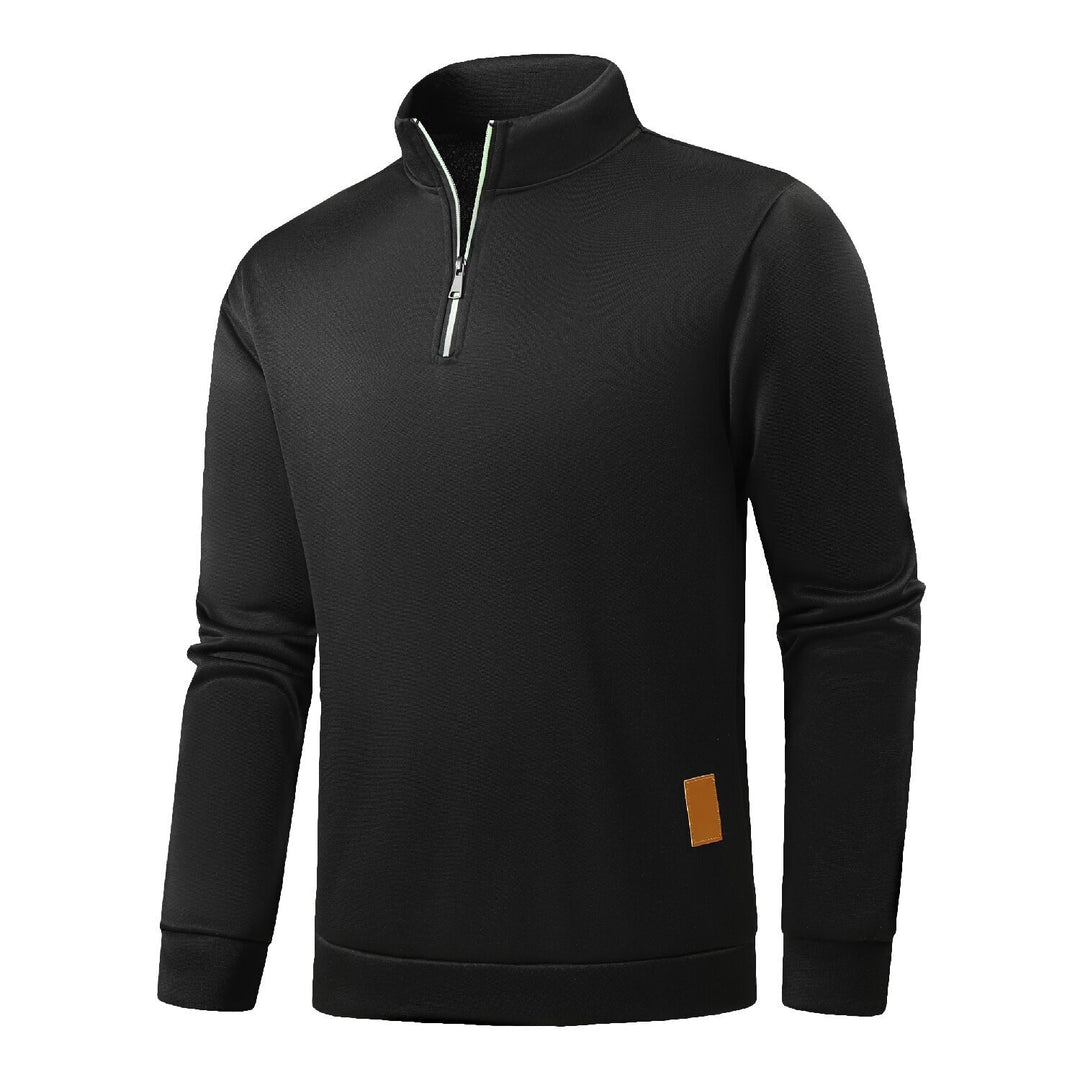 Herren Hochkragen Fleece-Pullover mit Reißverschluss Echoarchiv