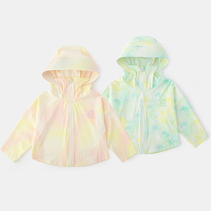 Unisex nan leichte atmungsaktive Kinder Sonnenjacke mit Kapuze und UV Schutz  Echo Archiv
