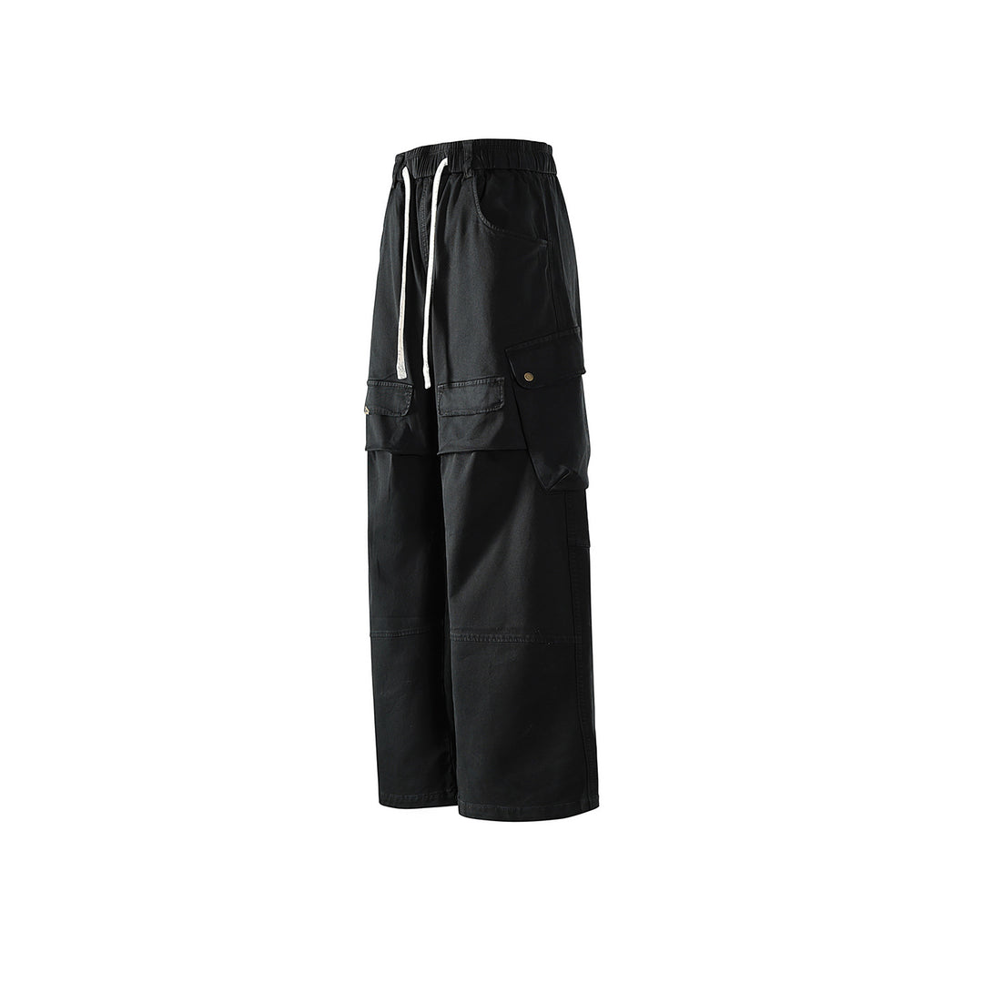 Herren weite Cargo-Hose mit elastischem Bund, Kordelzug und großzügigen Klapp-Utility-Taschen Echo Archiv