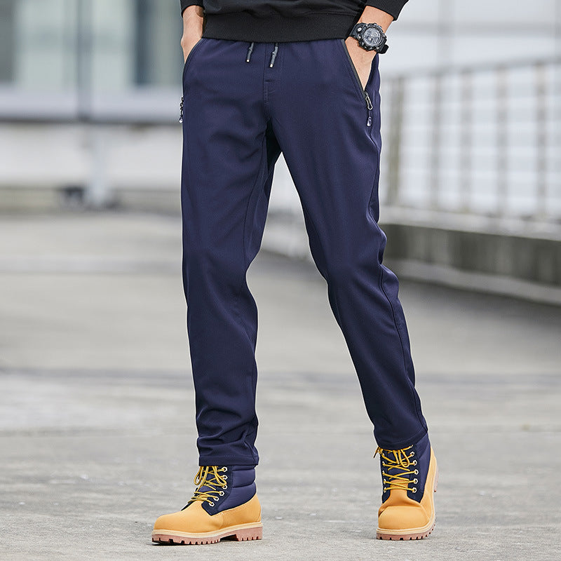 Herren Technische Softshell-Jogginghose mit wasserabweisender Membran, Reißverschlusstaschen und elastischem Kordelbund Echo Archiv