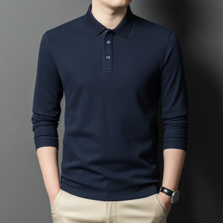 Herren Langarm Poloshirt aus hochwertigem, atmungsaktivem Material Echoarchiv